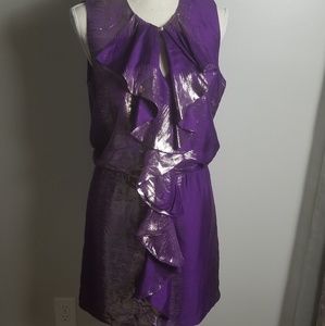 Trina turk purple, silk blend dress Size 8